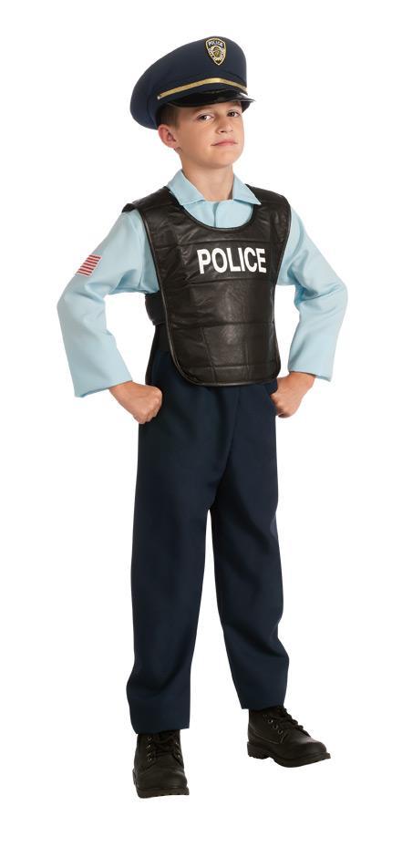 Boys Deluxe Policeman Costume - JJ's Party House