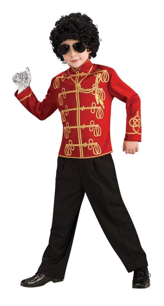 Boys Michael Jackson Red Military Jacket - JJ's Party House