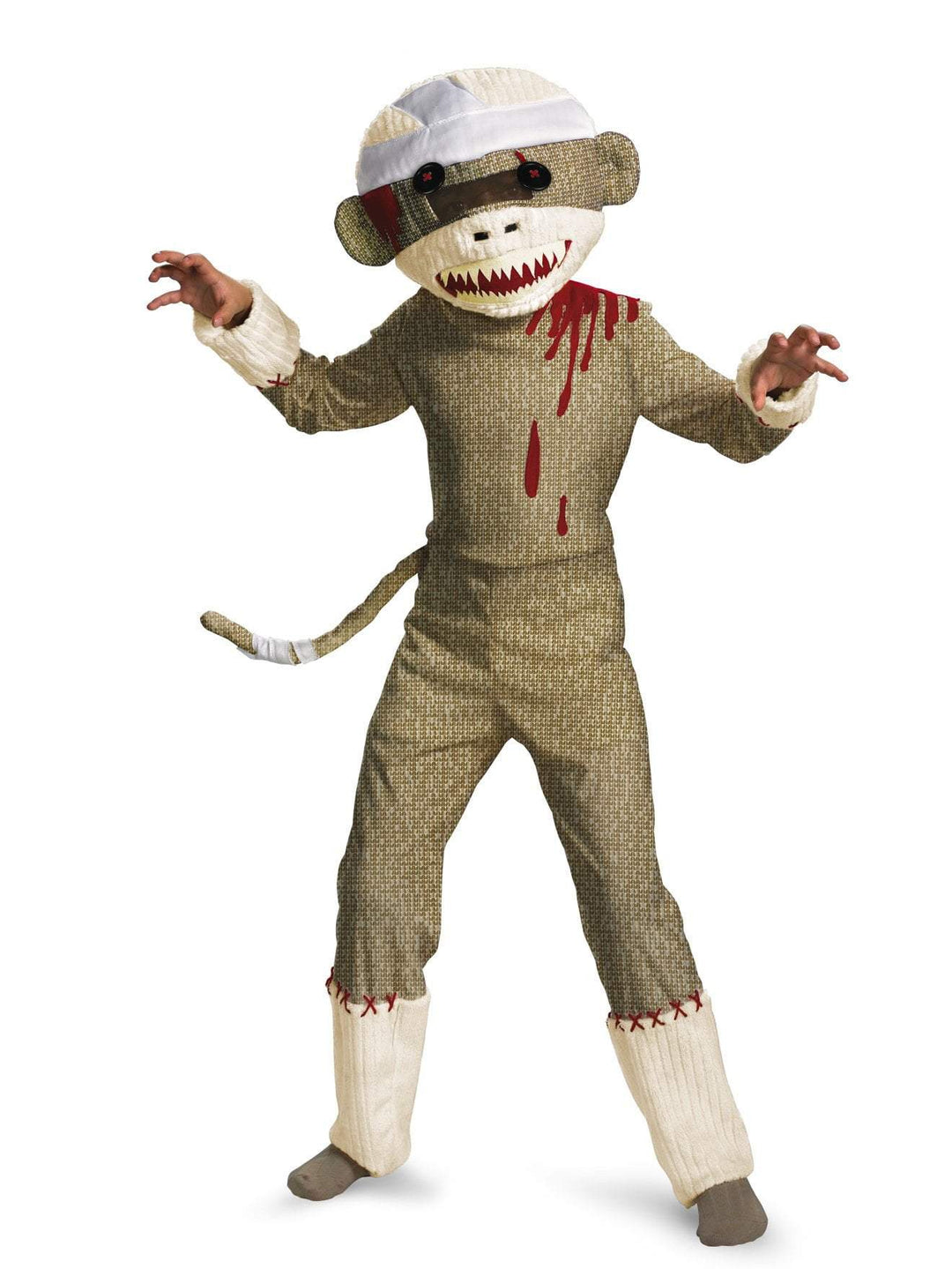 Boys Zombie Sock Monkey Costume - JJ's Party House