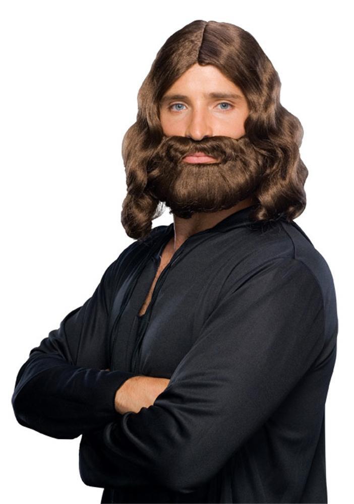 Brown Biblical Beard & Wig Set - JJ's Party House