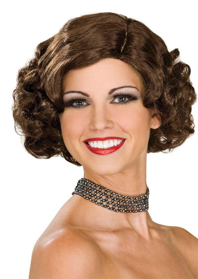 Brown Hair Flapper Wig - JJ's Party House