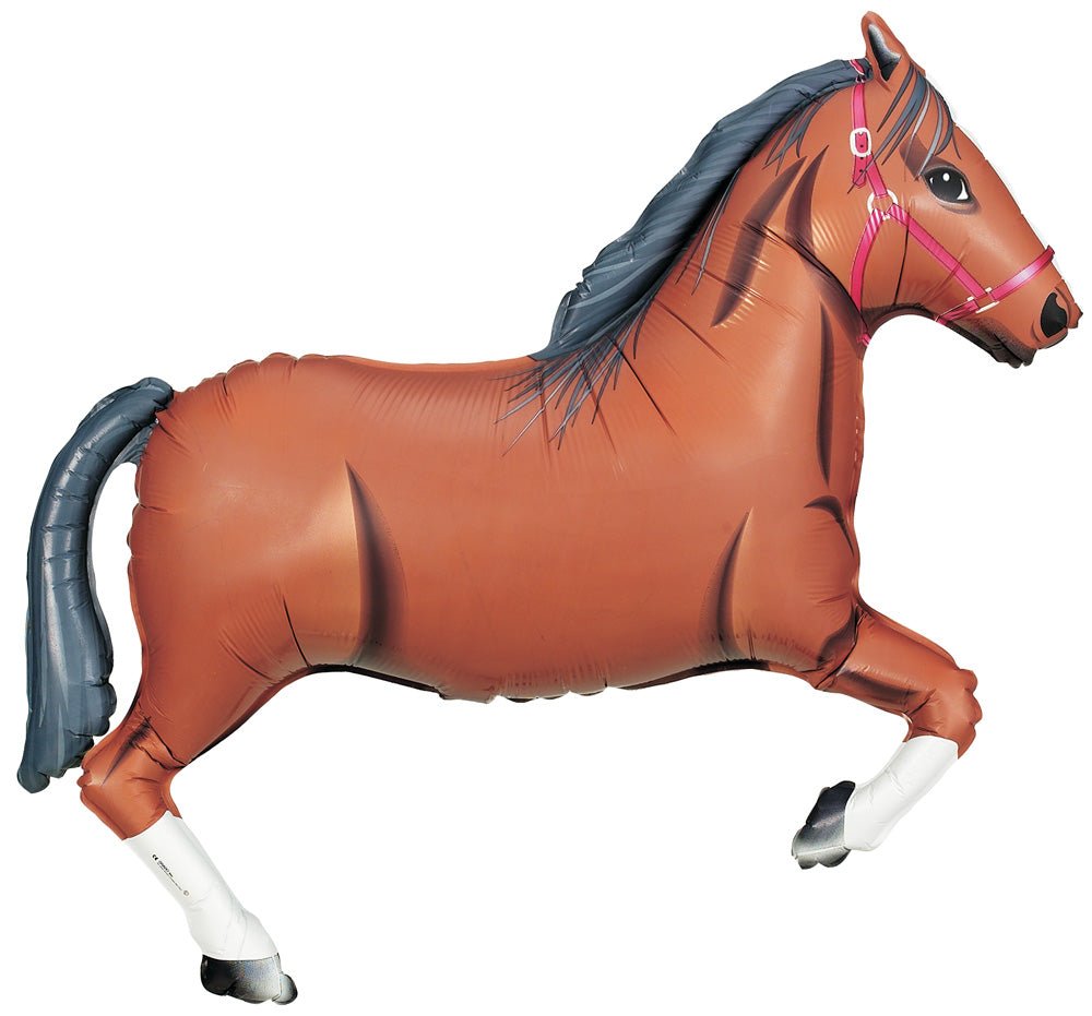 Brown Horse Jumbo Balloon 43'' - JJ's Party House