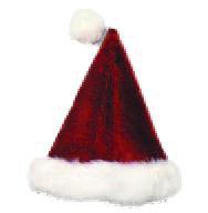 Burgundy Dlx Santa Hat - JJ's Party House
