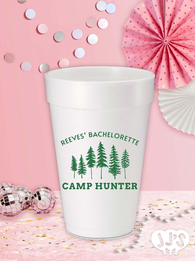 Camp Bachelorette Custom Printed Foam Cups - JJ's Party House