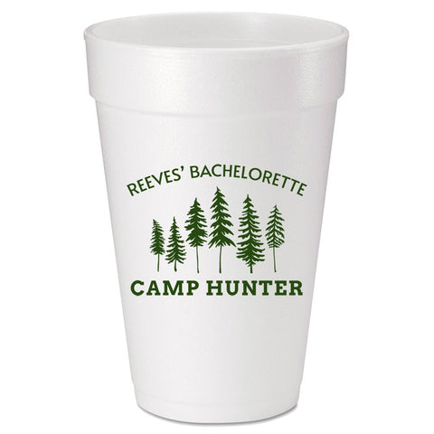 Camp Bachelorette Custom Printed Foam Cups - JJ's Party House