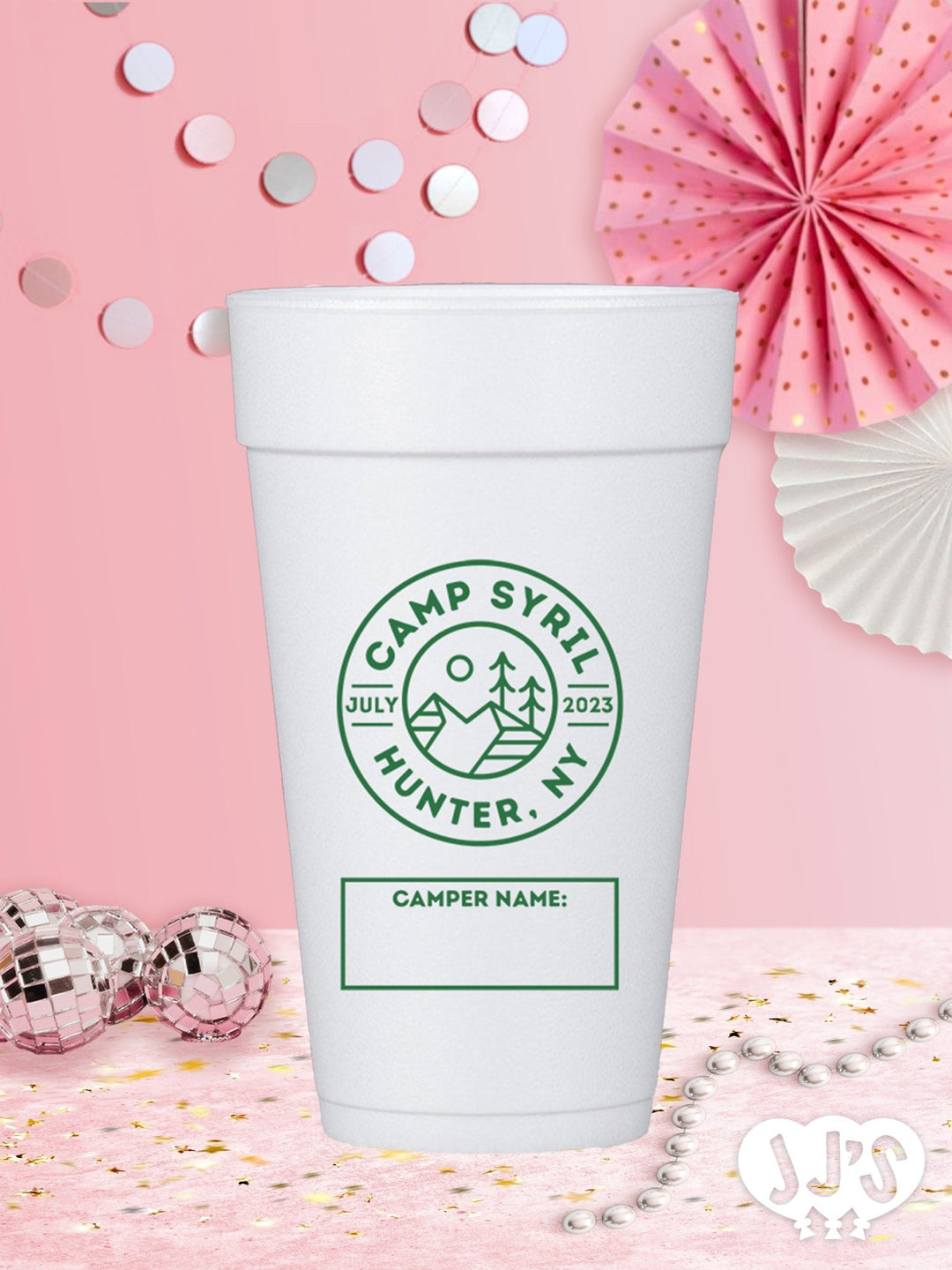 Camp Bachelorette Seal Personzalized Foam Cups Cups - JJ's Party House