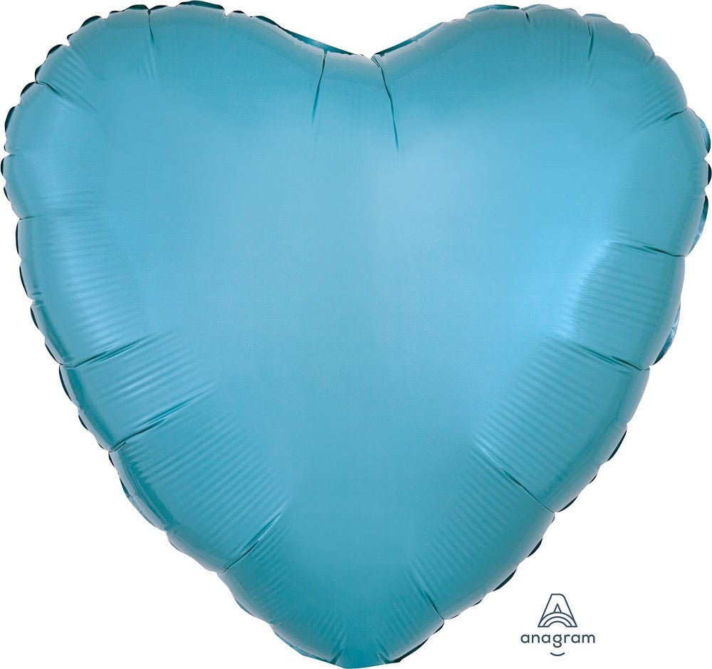 Caribbean Blue Heart Mylar Balloon 18'' - JJ's Party House