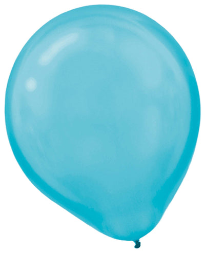 Caribbean Blue Pearlized Latex Balloons 100ct - JJ's Party House