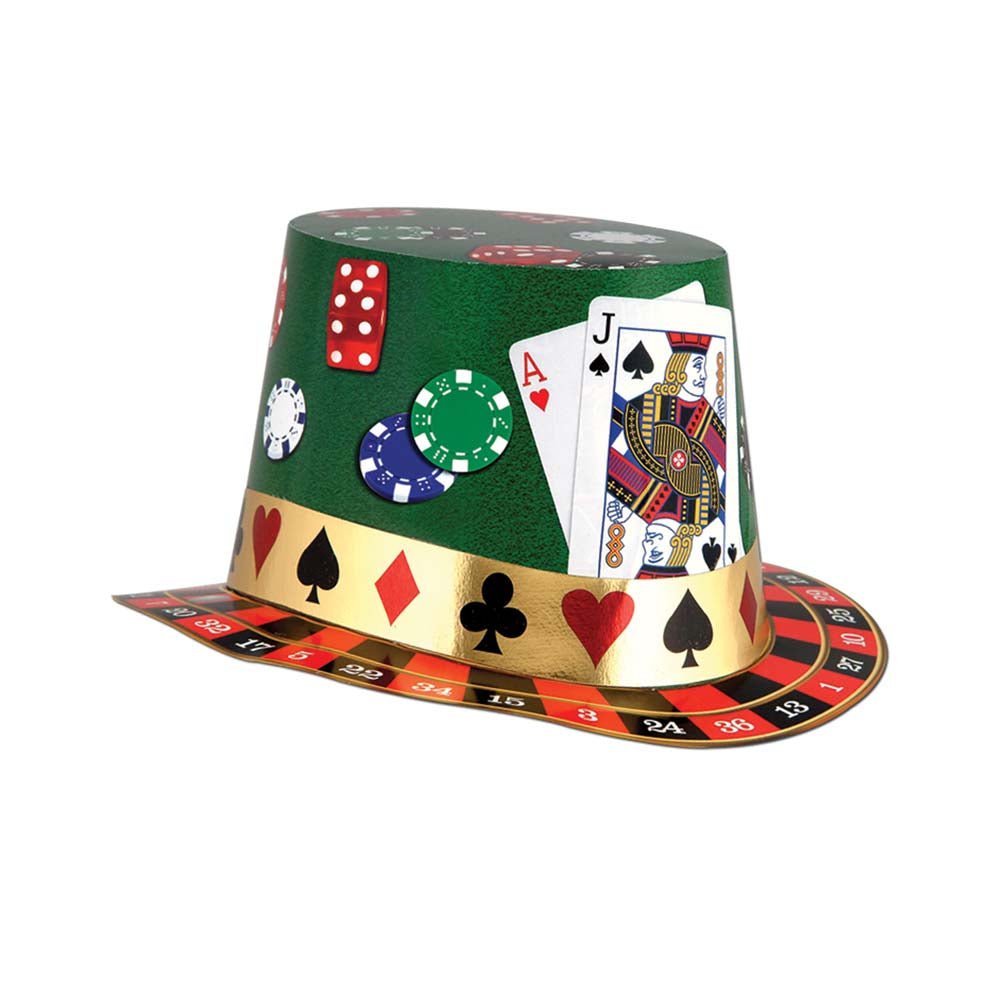 Casino Night Hat - JJ's Party House - Custom Frosted Cups and Napkins