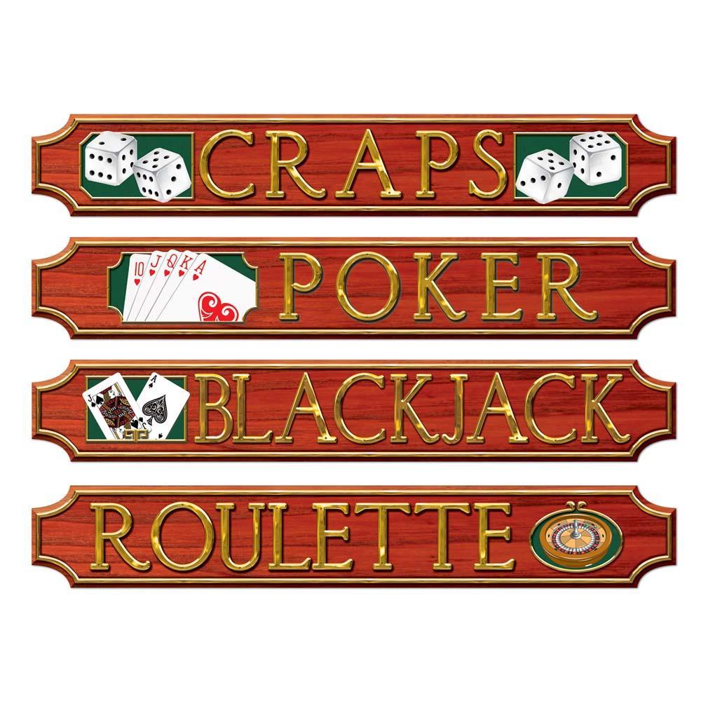 Casino Sign Wall Plaques - JJ's Party House