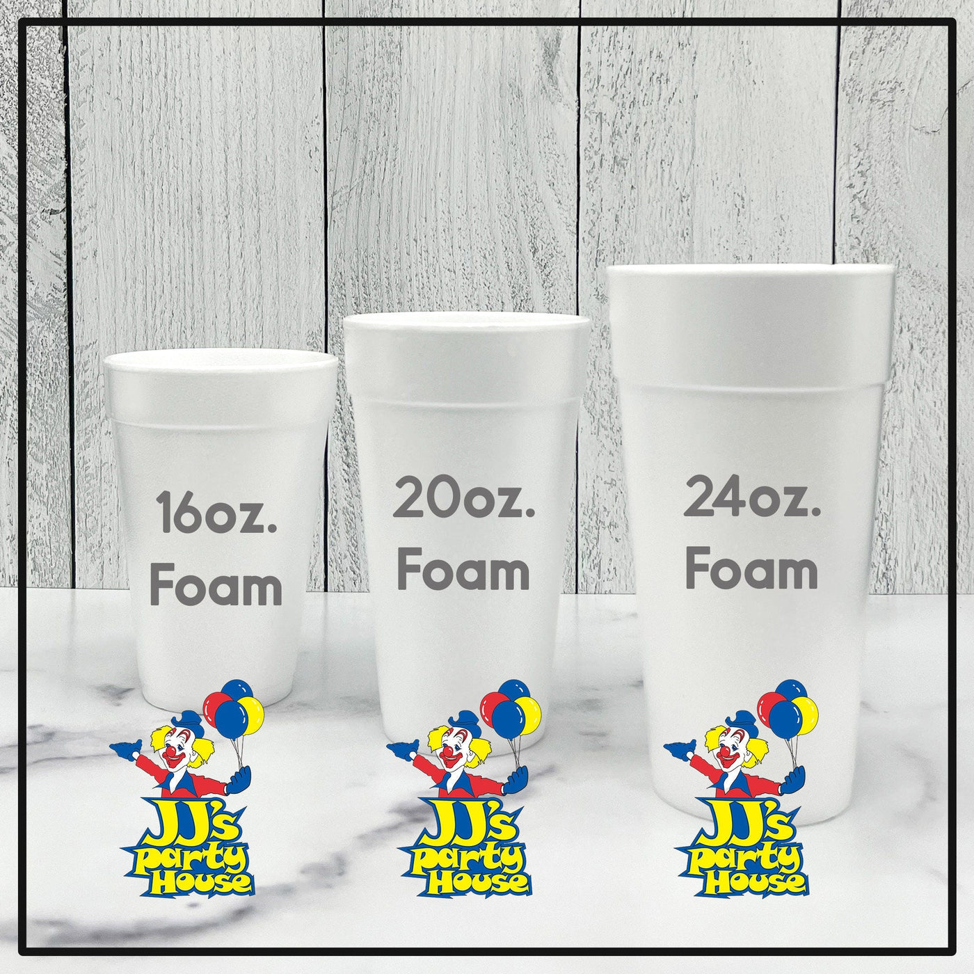 Cheers to Many Years Custom Personalized Foam Cups for Engagement, Wedding, Anniversary, Wedding Shower and Rehearsal Dinner in 16oz or 24oz - JJ's Party House