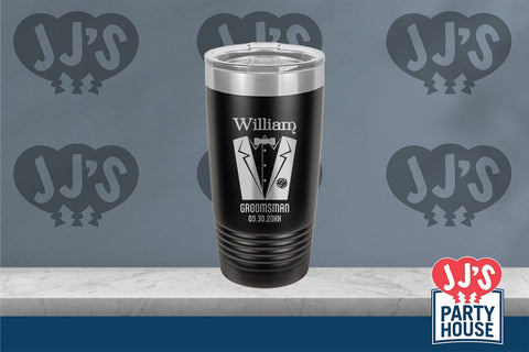 Cheers to the Groom! Personalized Polar Tumblers for Your Wedding Party Groomsmen Gifts - JJ's Party House