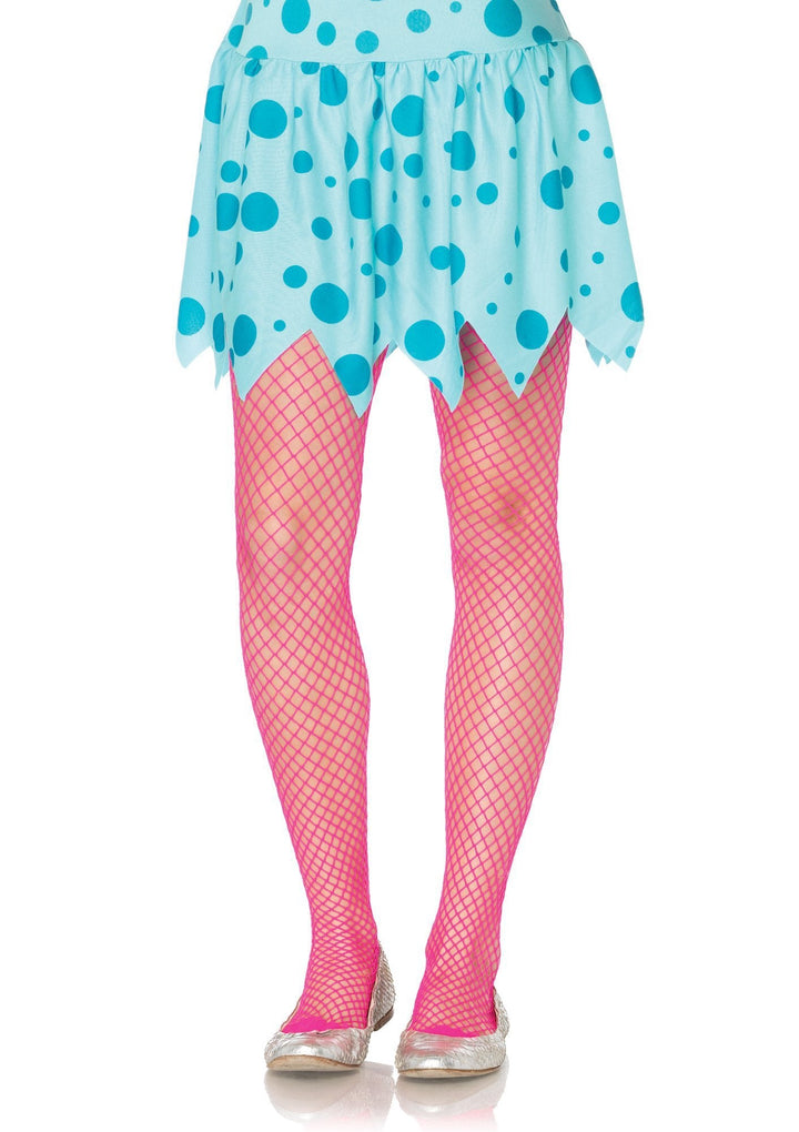 Children's Fishnet Tights LEG-4067 XL NEON ORANGE - JJ's Party House