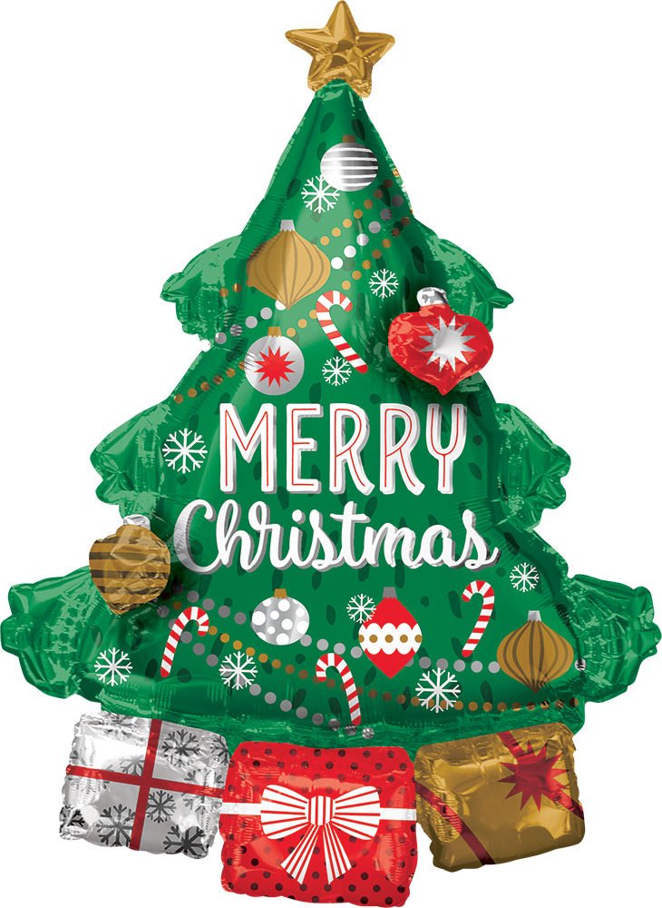Christmas Tree Jumbo Balloon 34" - JJ's Party House
