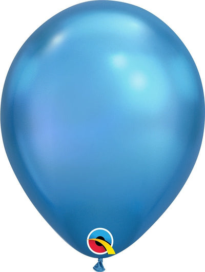 Chrome Blue 11'' Latex Balloon - JJ's Party House