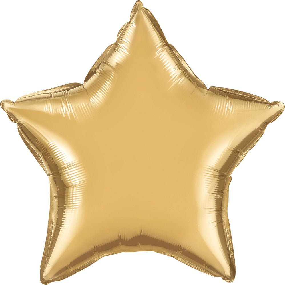 Chrome Gold Star Mylar Balloon - JJ's Party House