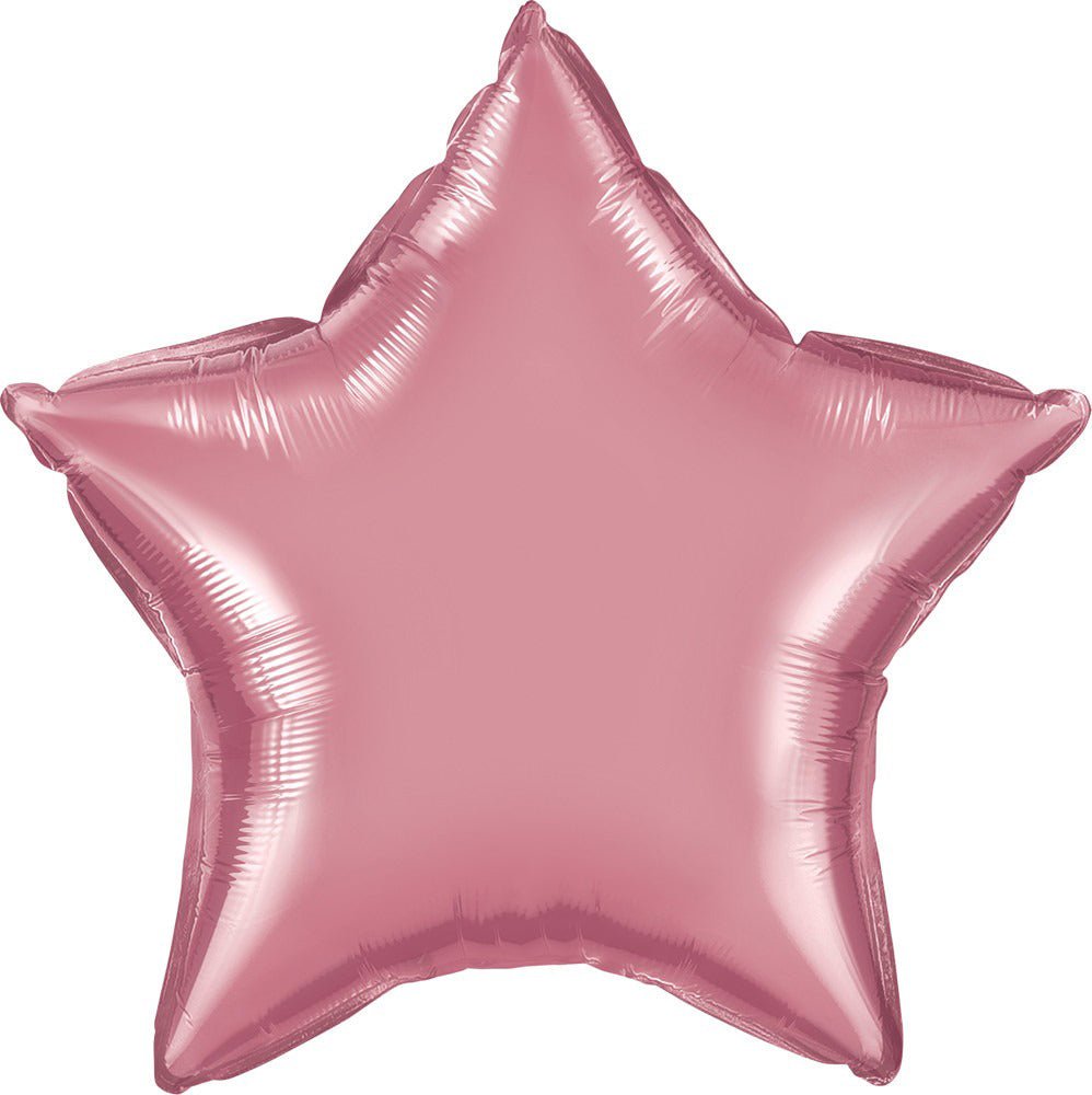 Chrome Mauve Star Mylar Balloon 18" - JJ's Party House