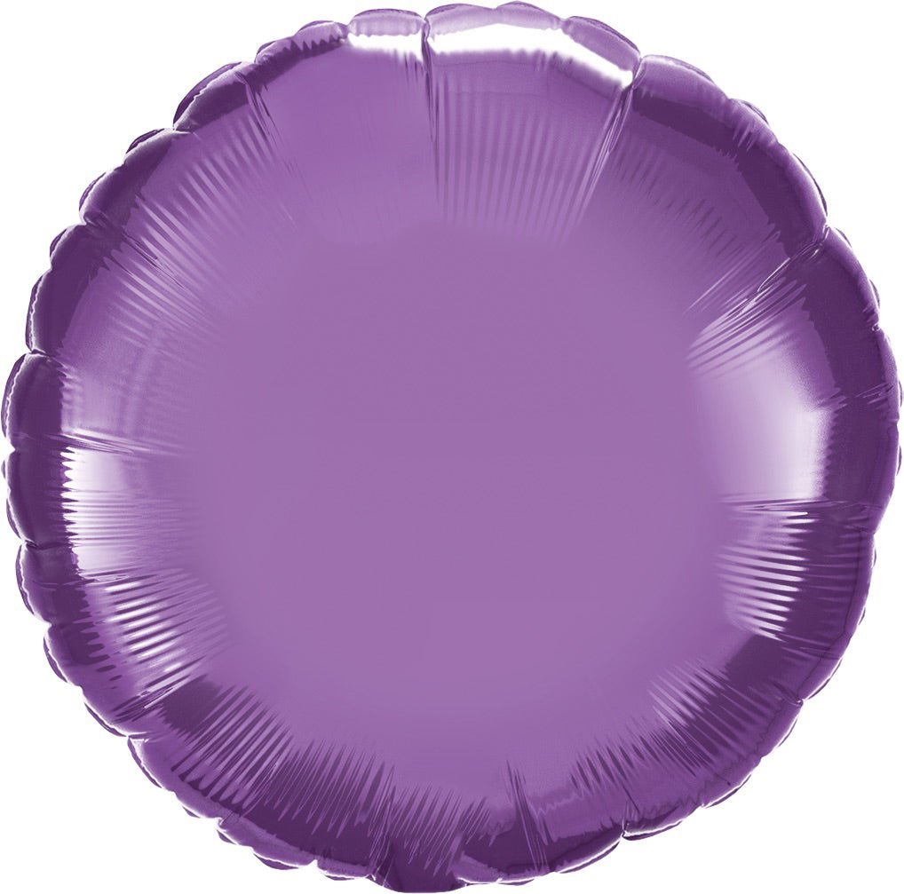 Chrome Purple Round Mylar - JJ's Party House