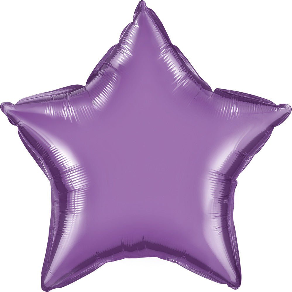 Chrome Purple Star Mylar Balloon 18" - JJ's Party House