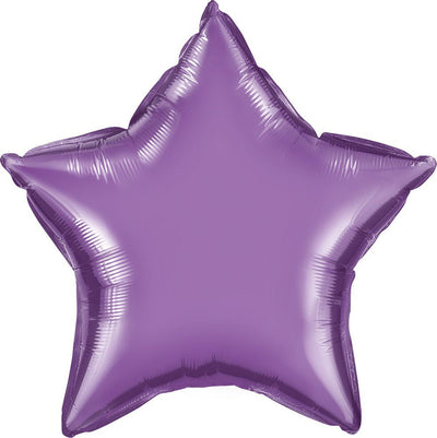 Chrome Purple Star Mylar Balloon 18" - JJ's Party House
