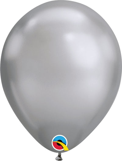 Chrome Silver 11'' Latex Balloon - JJ's Party House