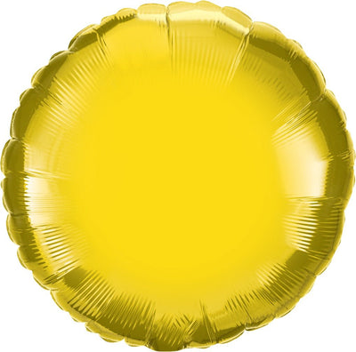 Citrine Yellow Round Mylar BLN - JJ's Party House