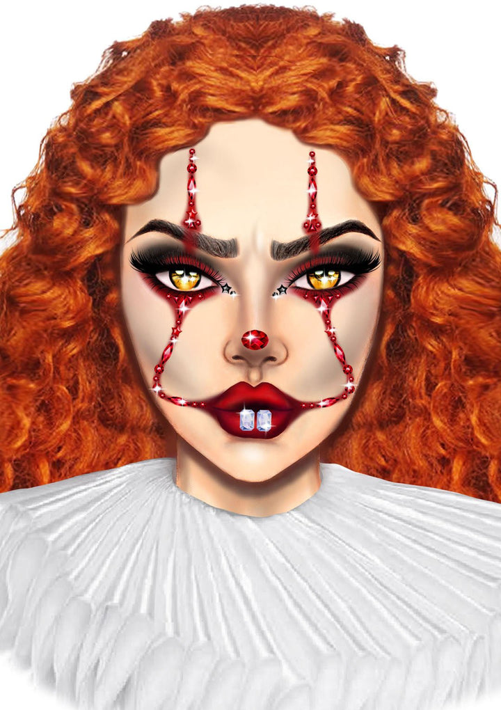 Clown Adhesive Face Jewels - JJ's Party House