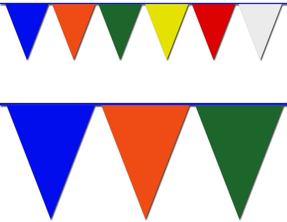 Commercial Multicolor Triangle Pennant Banner 100ft - JJ's Party House