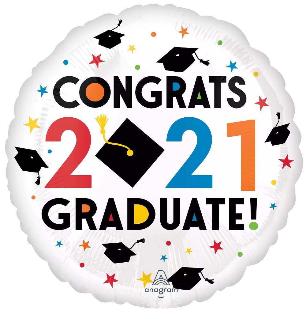 Congrats 2021 Graduate Mylar Balloon 18" - JJ's Party House