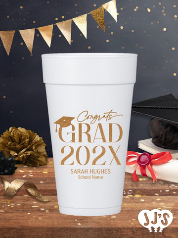 Congrats Grad 2024 Graduation Foam Cups - JJ's Party House