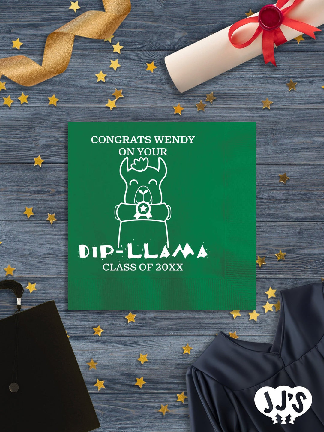 Congrats on Your Dipllama Personalized Graduation Napkins - JJ's Party House - Custom Frosted Cups and Napkins