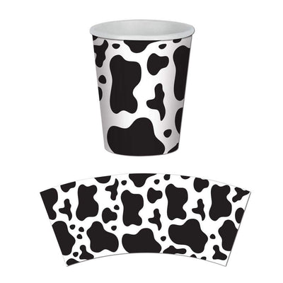 Cow Print Beverage Cups 8ct - JJ's Party House