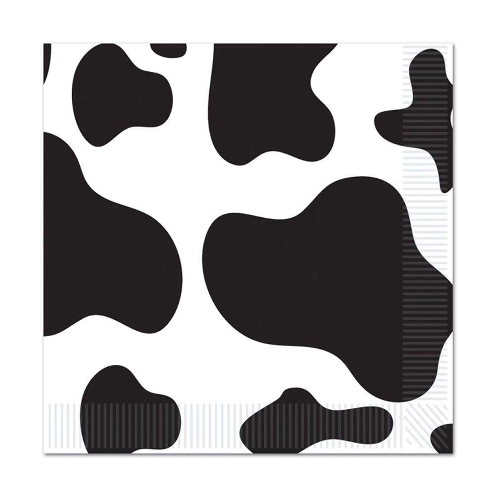 Cow Print Lunch Napkins 16ct - JJ's Party House