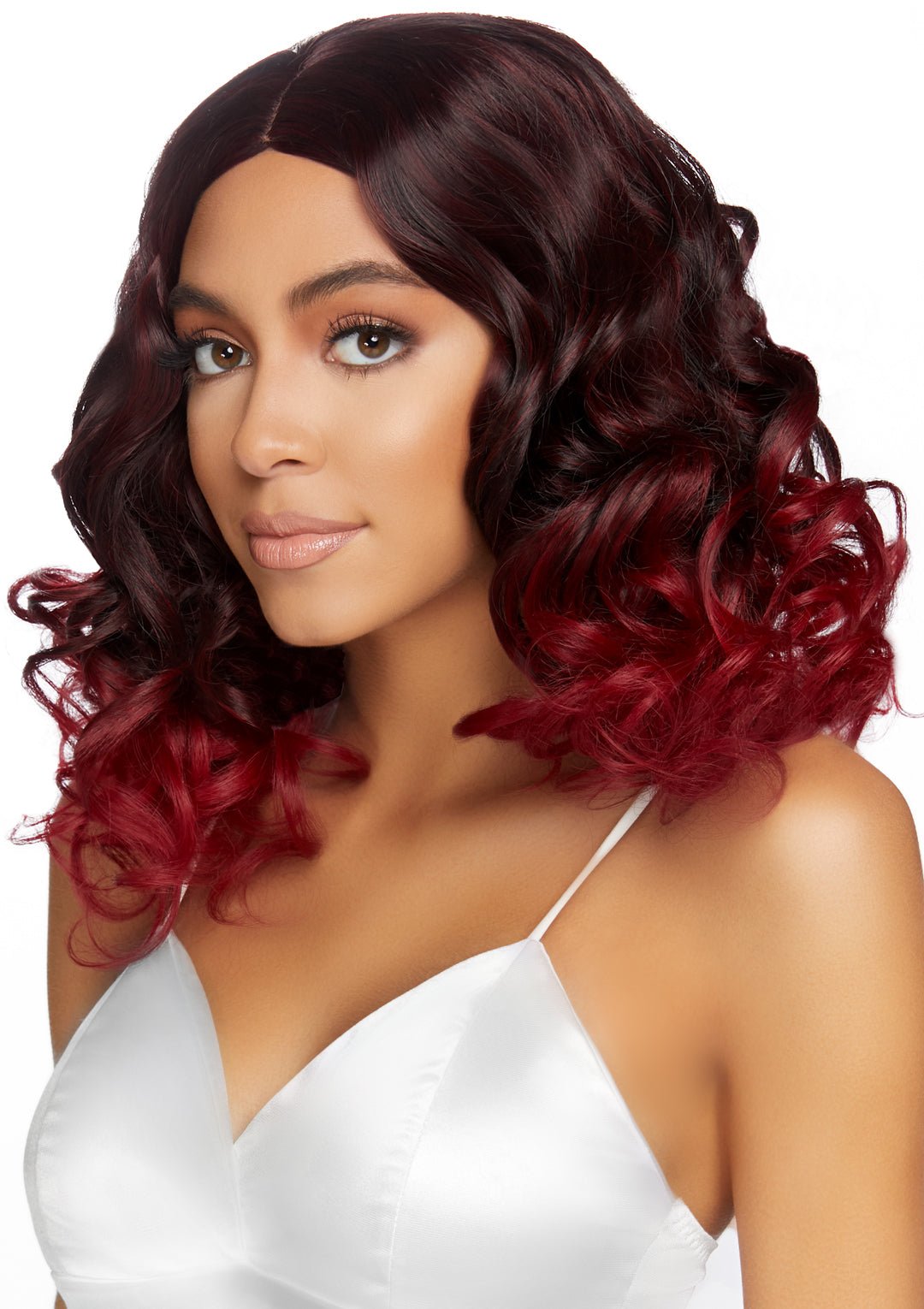 Curly Ombre Long Bob Wig LEG-A2865 MAUVE - JJ's Party House