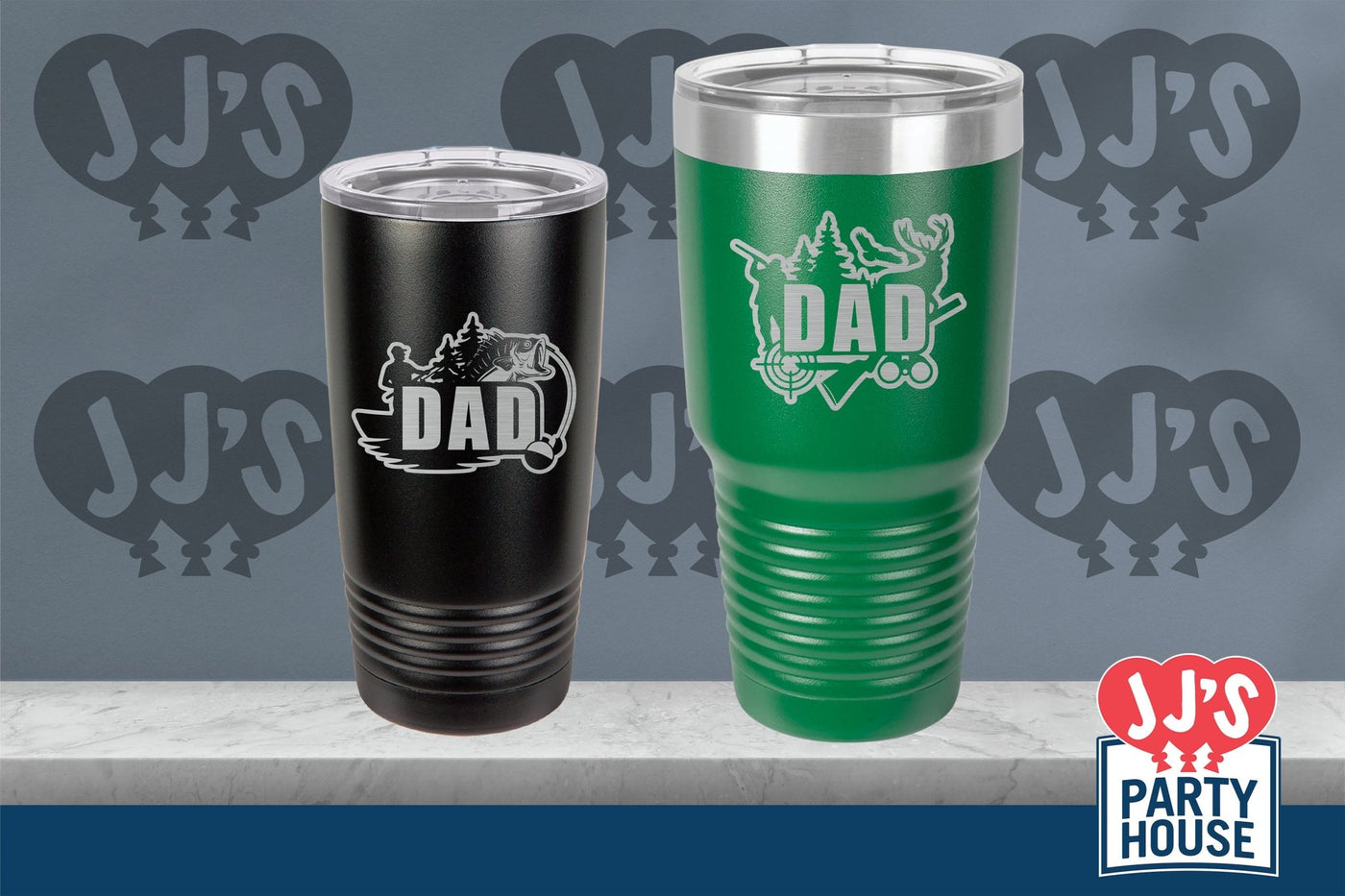 Custom Hunter/Fisherman Polar Tumbler Birthday,Father's Day,Hunting/Fishing Season Set Laser Engraved and Personalized for that Outdoorsman - JJ's Party House