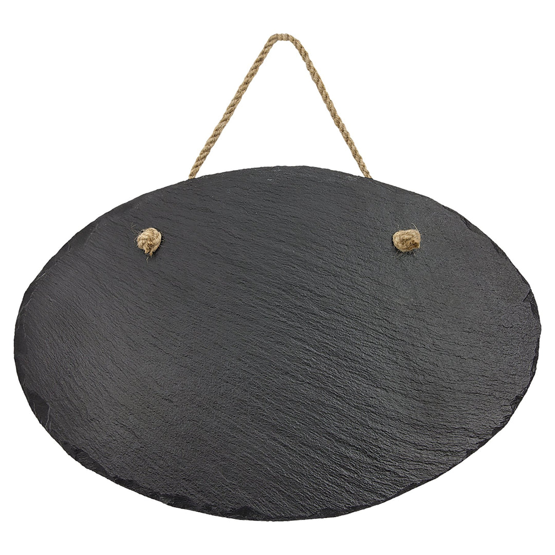 Custom Laser Engraved Oval Slate Sign 11 3/4" x 7 3/4" - JJ's Party House