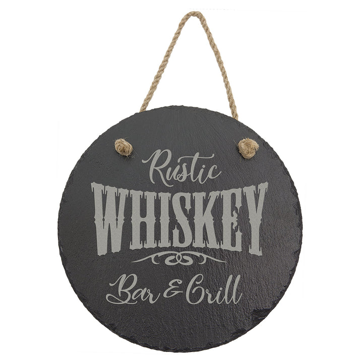 Custom Laser Engraved Round Slate Sign 7 3/4" - JJ's Party House