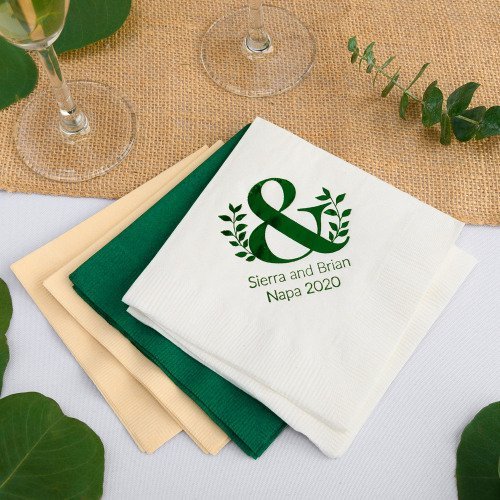 Custom Printed Beverage Napkins (Horizontal) - JJ's Party House