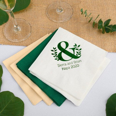 Custom Printed Beverage Napkins (Horizontal) - JJ's Party House