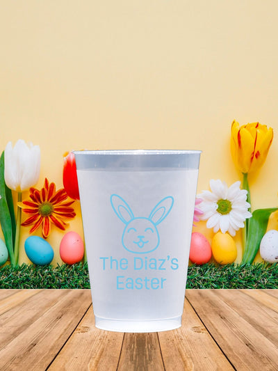 Cute Bunny Custom Easter Fosted Cups - JJ's Party House - Custom Frosted Cups and Napkins