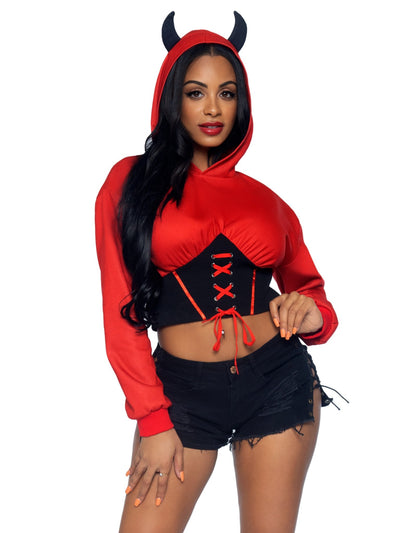 Devilish Cropped Hoodie Costume - JJ's Party House