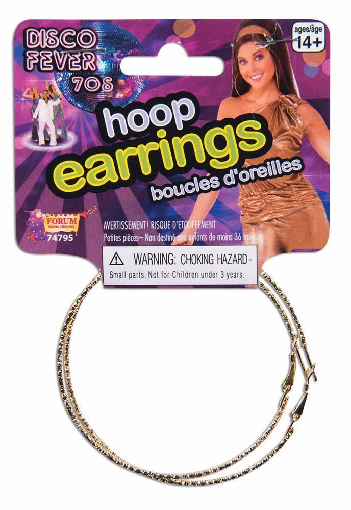 Disco Gold Hoop Earrings - JJ's Party House