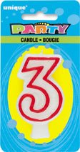 Dlx Numerl Candle #3 - JJ's Party House