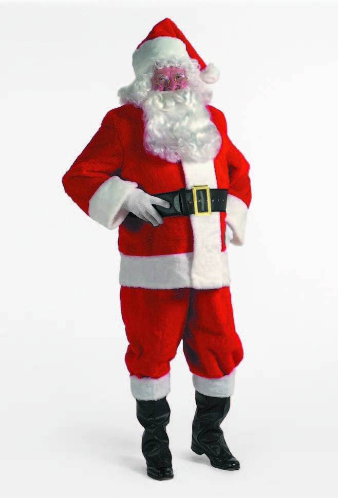 Dlx Plush Santa Suit XL - JJ's Party House