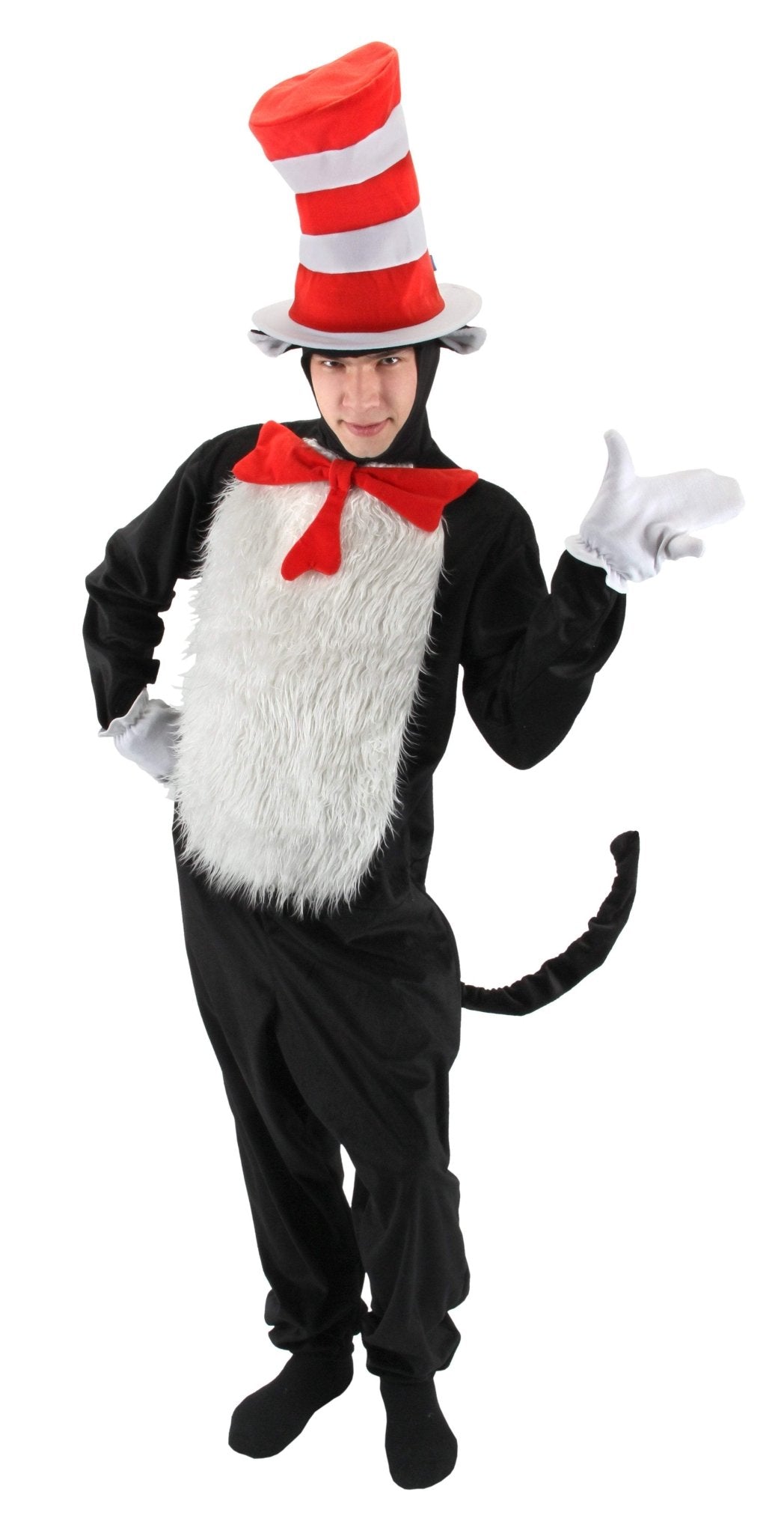 Dr. Seuss Cat in the Hat Adult Deluxe Costume (Large/X-Large) - JJ's Party House