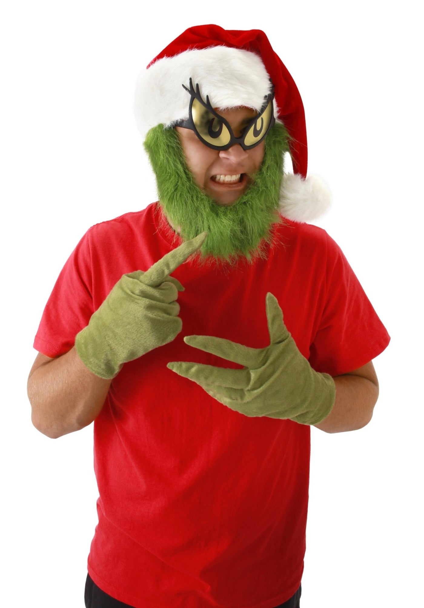 Dr. Seuss Grinch Hat with Beard - Cat in the Hat - JJ's Party House