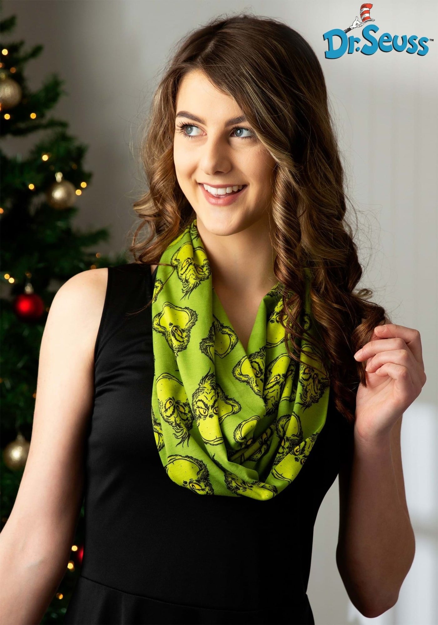 Dr. Seuss: The Grinch Women's Jersey Scarf - JJ's Party House - Custom Frosted Cups and Napkins
