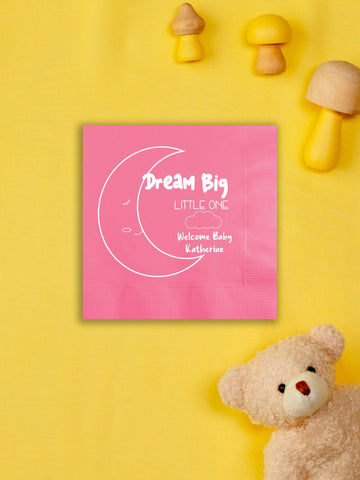 Dream Big Little One Welcome Baby Shower Napkins - JJ's Party House