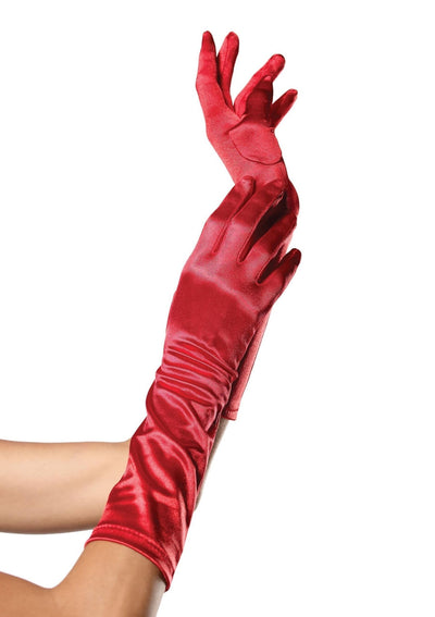 Elbow Length Satin Gloves - JJ's Party House