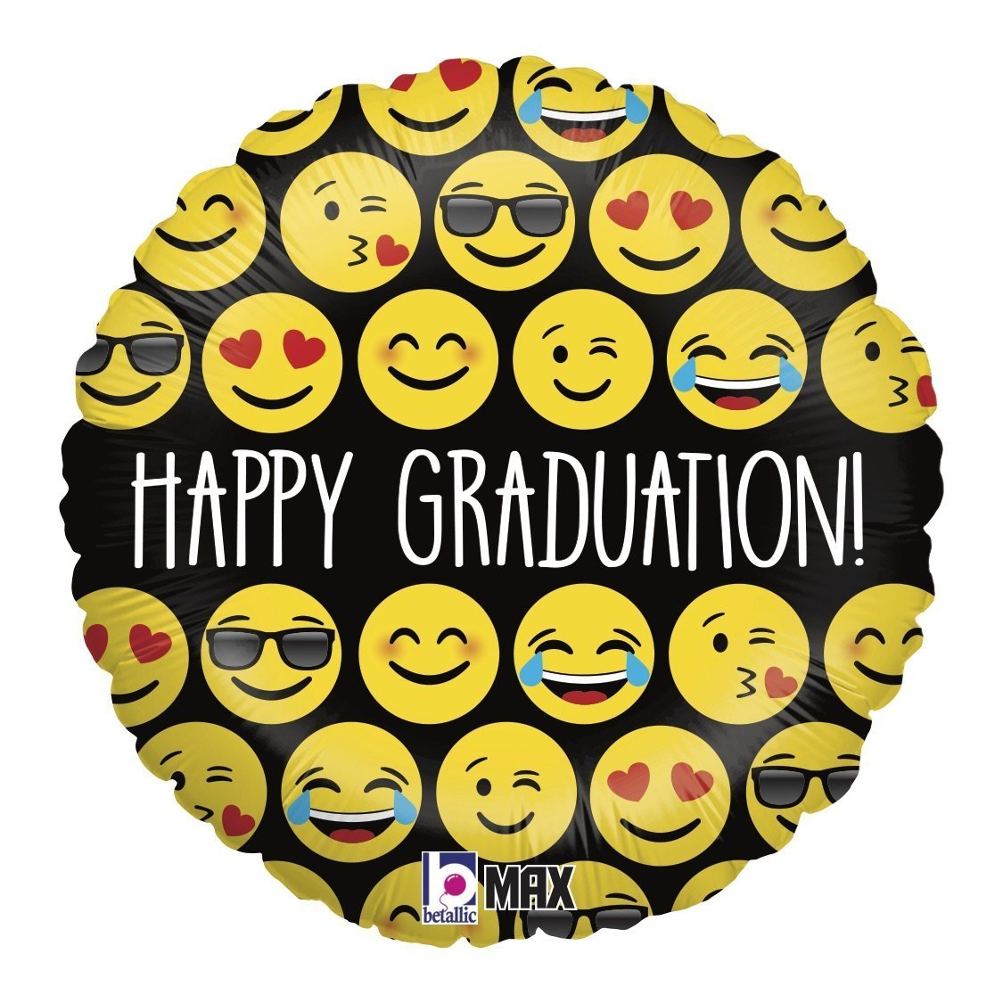 Emoji Graduation Mylar Balloon 18" - JJ's Party House